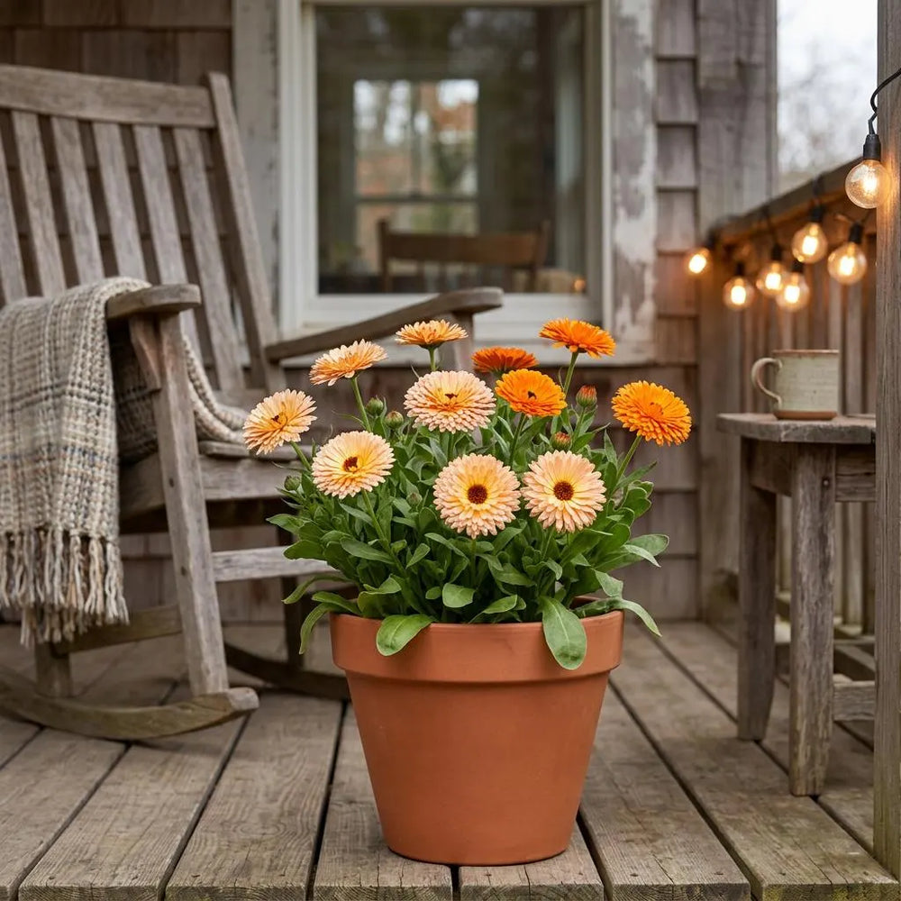 Strawberry Blonde Organic Calendula SEEDS, Cut flowers, Container Flowers