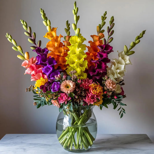 6 Tutti Frutti Gladiolus Bulb Mix, Cut Flowers, Attracts pollinators, Blooms through summer