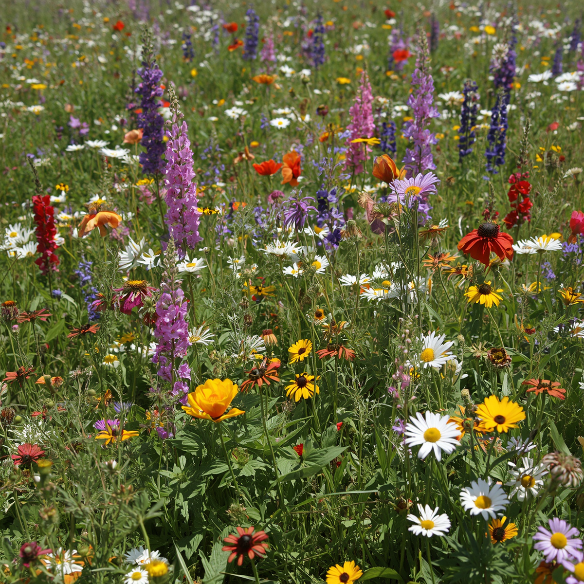 Texas Wildflower Mix (Seeds), Prairie gardens, Season-Long pollinator Garden
