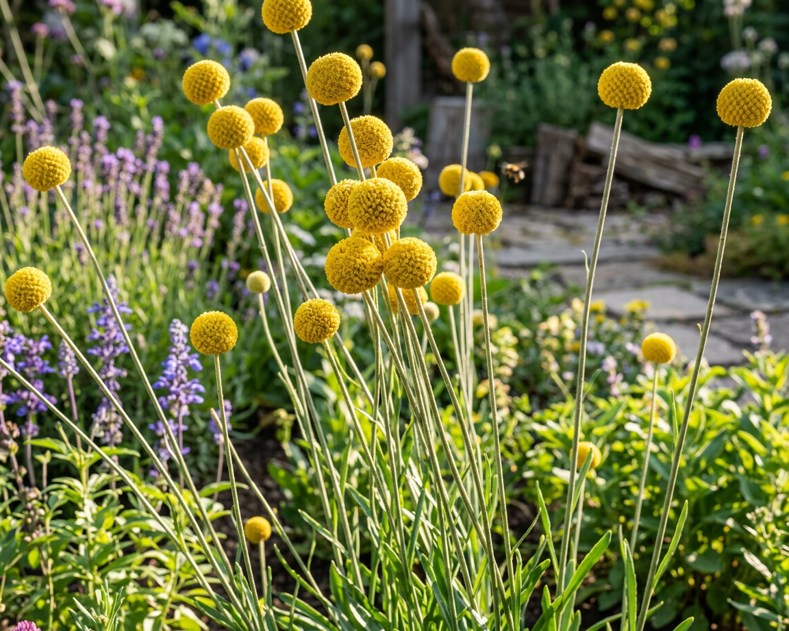 Craspedia Seeds, Billy Ball Seeds, Container-friendly Garden