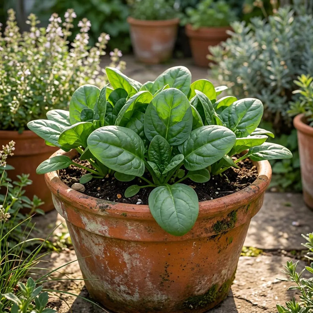 Dallas Spinach Seeds, Untreated, Vitamin A,C, K1, Smoothies, salads, For cooking, container garden
