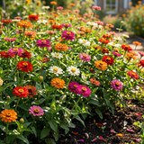 AAS Mix Profusion Zinnia Seeds, cut flowers, container garden, disease resistant
