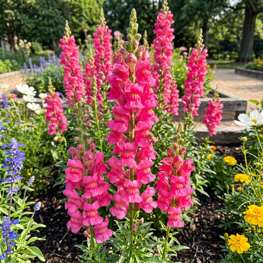 Potomac™ Cherry Rose F1 Untreated Snapdragon Seeds, Partial Shade, Attracts Pollinators