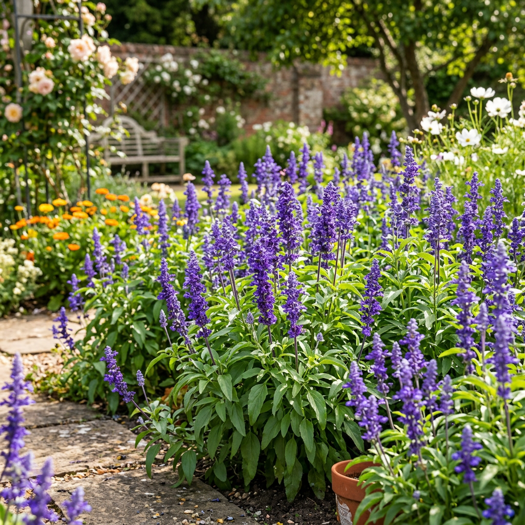 Victoria Salvia Seeds, Purple Salvia. Fast Growing, Sun-Loving