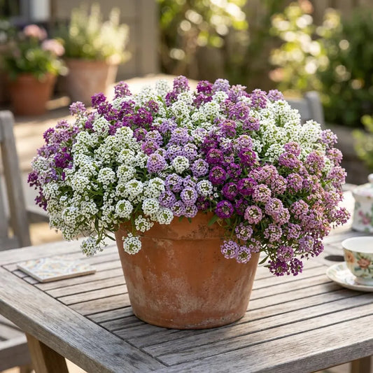 Wonderland Mix Alyssum, Container Garden, Border Flowers, Fast growing, Hardy Flowers