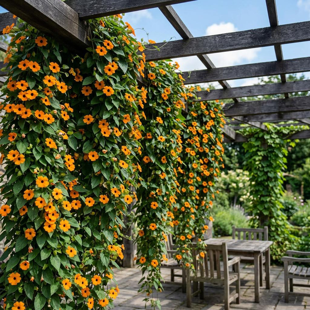 Thunbergia Seeds, Black-eyed Susan Vine, Clock Vine,
