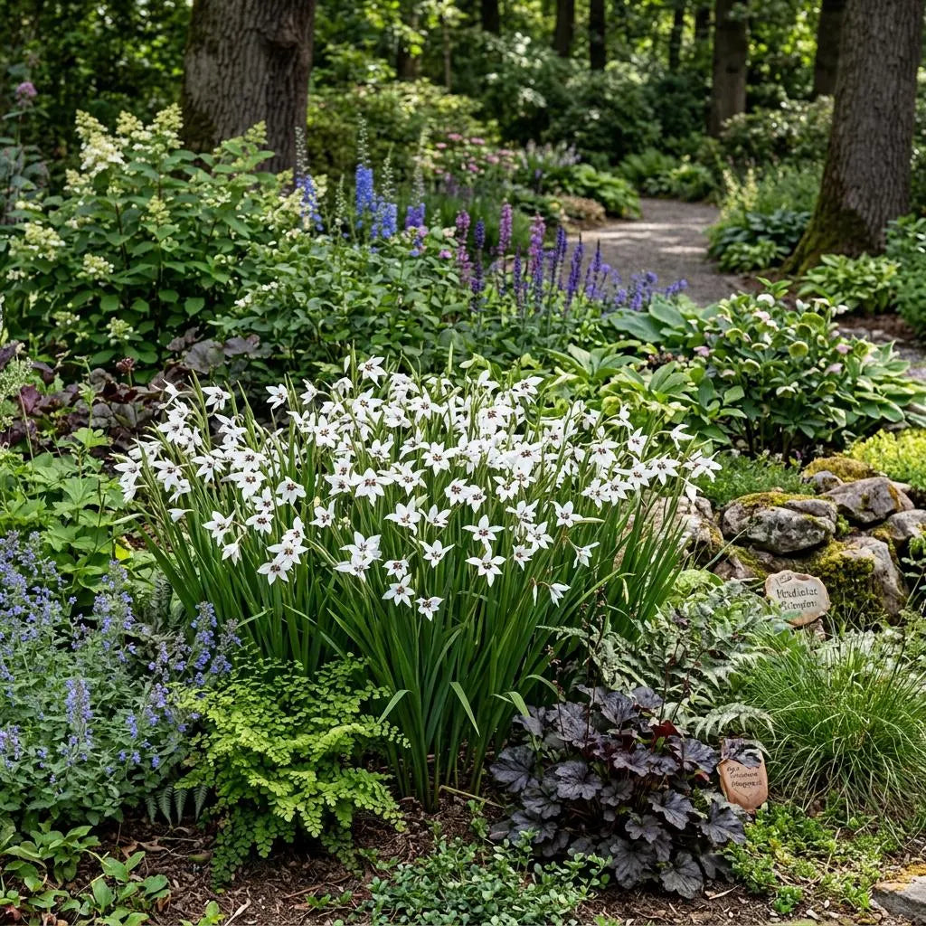 5 Gladiolus Murielae, Peacock orchid Bulbs, faux orchid, star-shaped blooms
