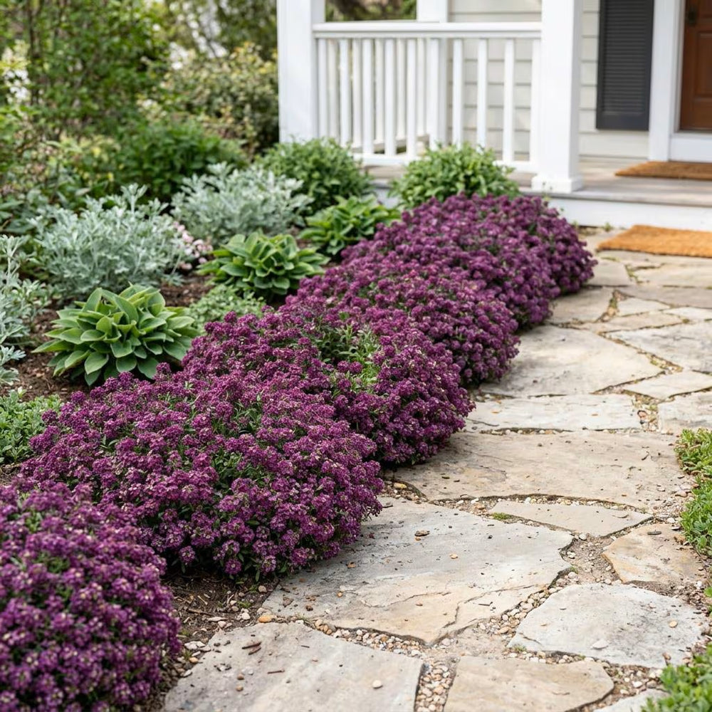 Wonderland Deep Purple Alyssum, Hanging Basket, Fast Grower, Spreading Flowers, Mounding Flowers