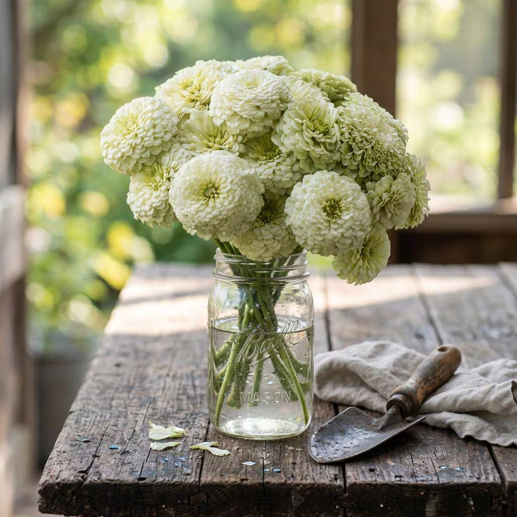 Benary's Giant White Zinnia Seeds