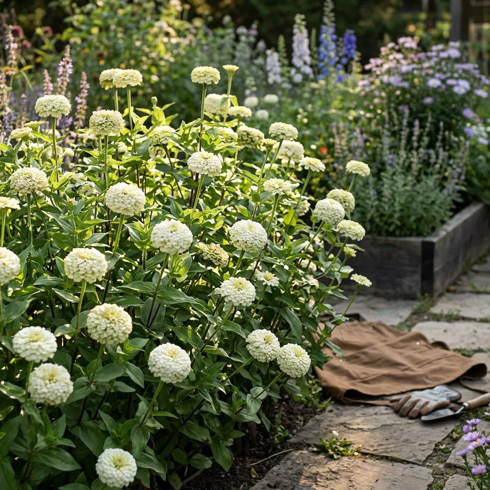 Benary's Giant White Zinnia Seeds