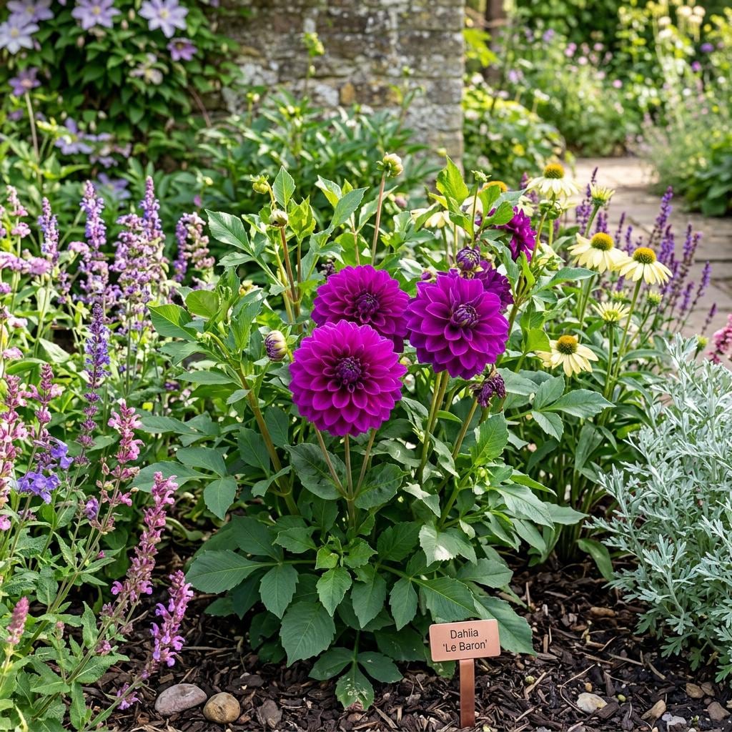 3 Le Baron Dahlia Tubers, Continuous Blooms, Floral arrangement, cutting garden, cottage garden