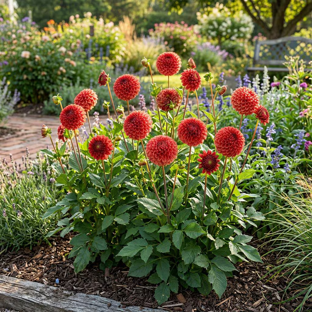 3 Copper Boy Pom Pom Dahlia Tuber, Cut flowers, Compact flowers, Wedding flowers, bouquets