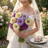 Zinnia Blueberry Cheesecake Seeds, Cut Flowers, Wedding Arrangement, Jewel tone flowers