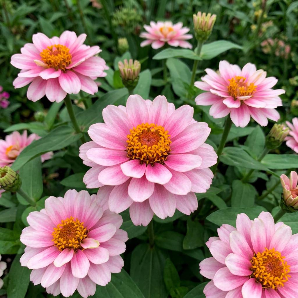 Belize Dbl Pink Bicolor Zinnia Seeds, Non-Stop Blooms, Pollinator Garden