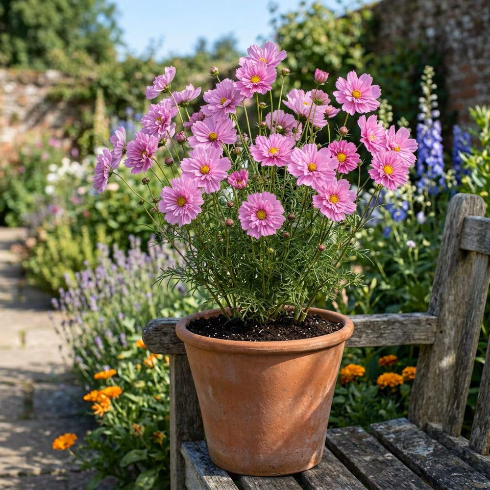 Rose Bon Bon Cosmo Seeds, Rare Cosmo, Double-layered flowers, long blooming season, attracts pollinators