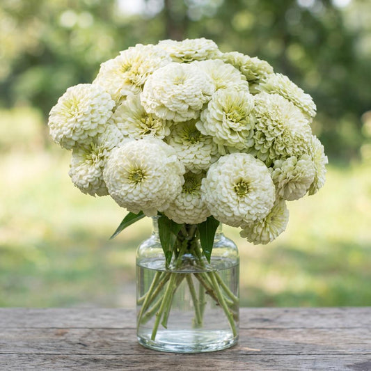 Benary's Giant White Zinnia Seeds