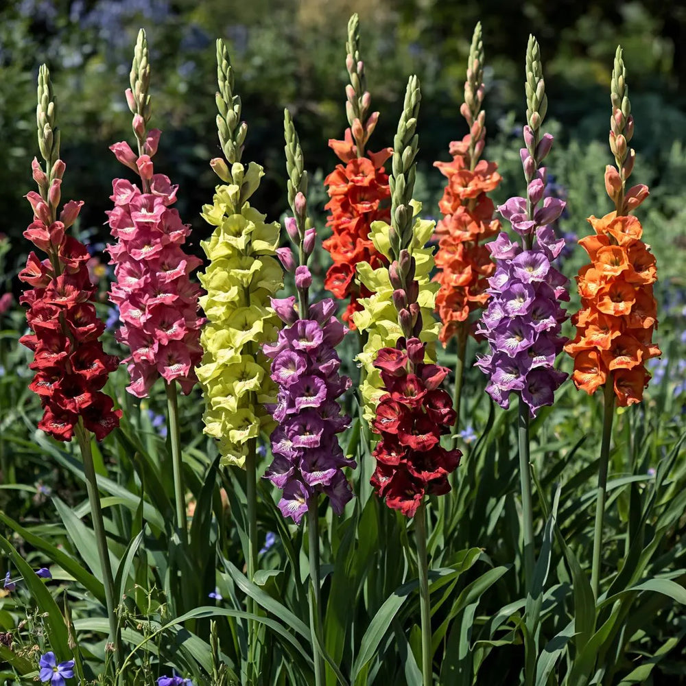 6 Tutti Frutti Gladiolus Bulb Mix, Cut Flowers, Attracts pollinators, Blooms through summer