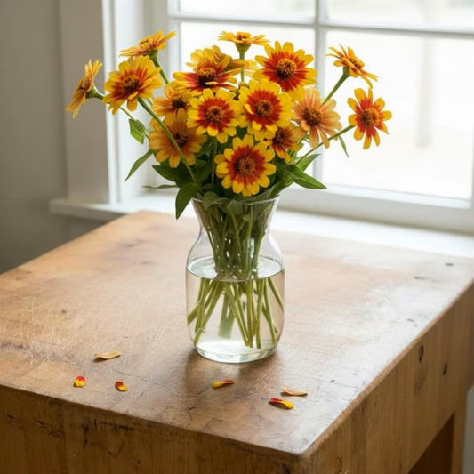 Red and Yellow Bicolor Zinnia Seeds