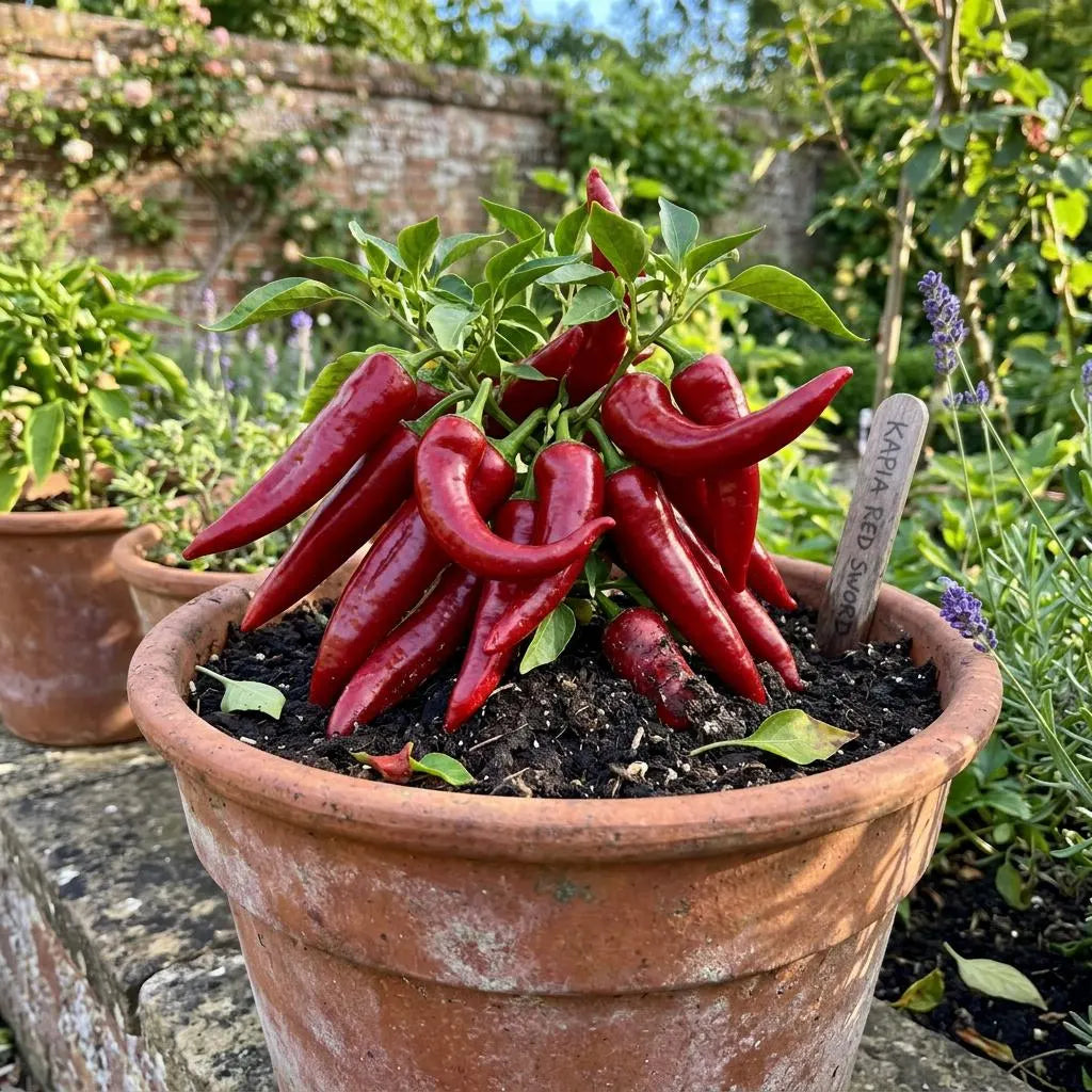 Kapia Red Sword Pepper Seeds, Heirloom Sweet Variety, Roasting, Grilling, Container Garden (20 Seeds)