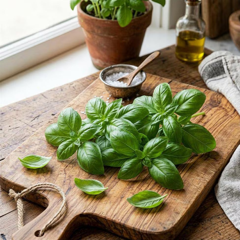 Sweet Aroma II Organic Basil Seeds, Herb Garden, Container, Raised Bed, Culinary Fragrance